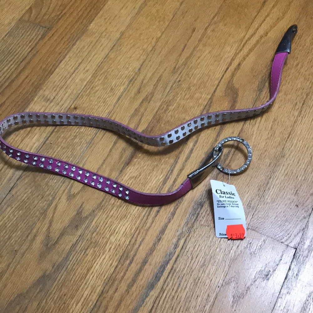Bling pink belt
